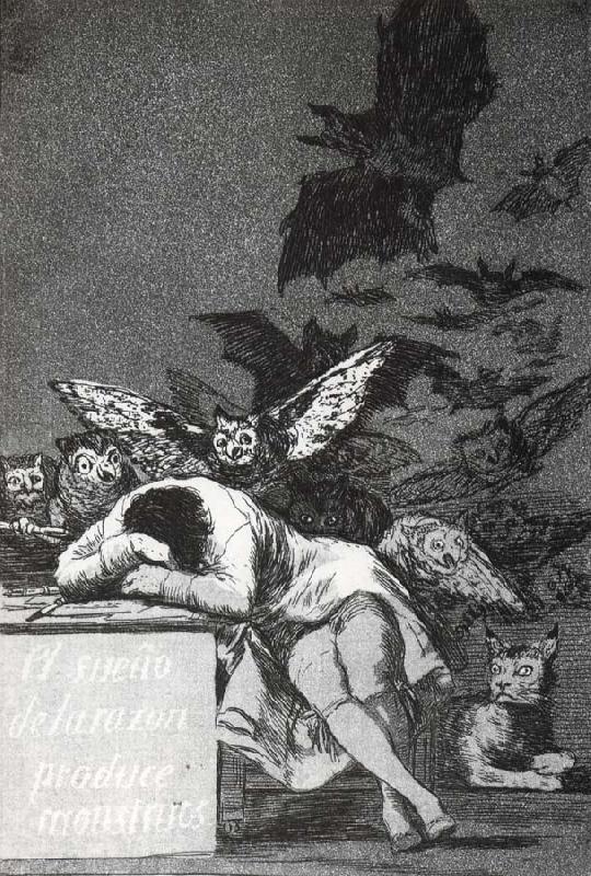 Francisco Goya El Sueno de la razon produce monstruos France oil painting art